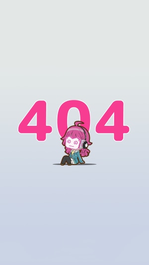 404 error page with anime character