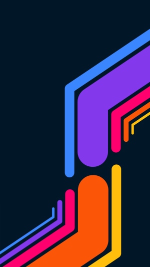 Abstract minimalist artwork with colorful lines