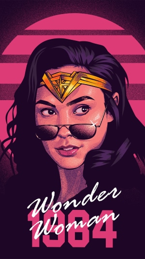 Wonder Woman 1984 artwork featuring Gal Gadot