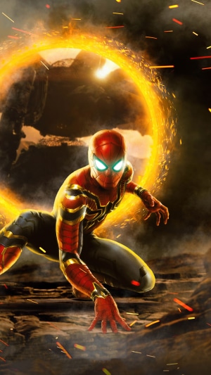 Spider-Man in Iron Spider Suit with Doctor Strange Portal