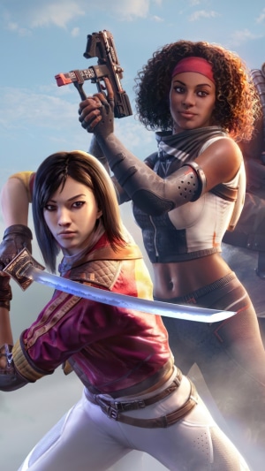 Two women from Rogue Company with weapons