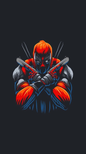 Deadpool with two guns