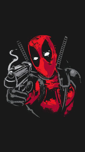 Deadpool with Gun and Swords Artwork 4K