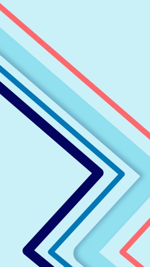 Abstract geometric lines in light blue and coral