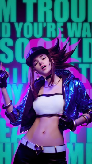 KDA Akali from League of Legends Cosplay 4K
