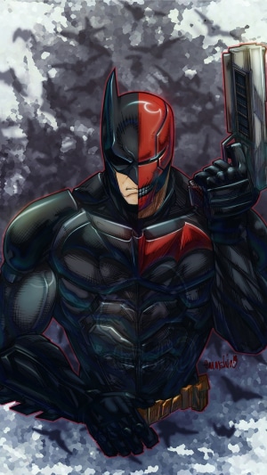 Batman and Red Hood Hybrid Artwork