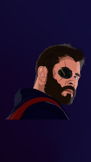 Thor from Marvel Comics with an eyepatch