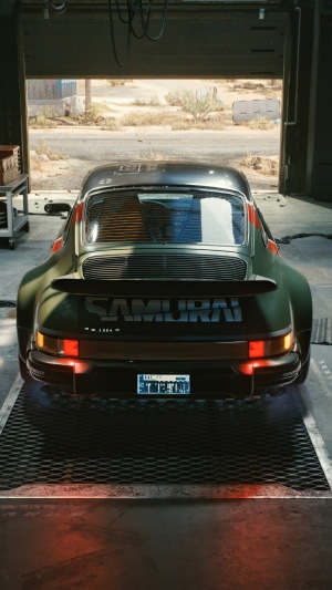Cyberpunk 2077 Samurai Porsche 4K