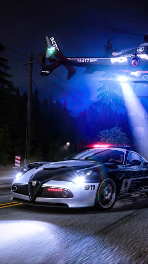 Police car and helicopter from Need for Speed