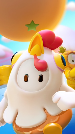 Fall Guys chicken costume character