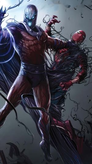 Magneto and Spider-Man artwork 4K