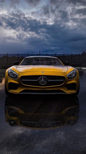 Yellow Mercedes-Benz AMG GT S 4K