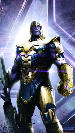Thanos with Infinity Gauntlet and Sword 4K
