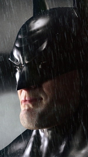 Batman in the rain