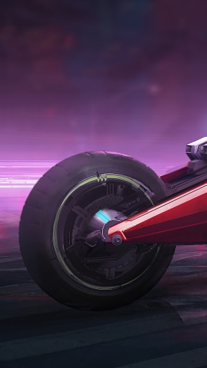 Cyberpunk bike wheel and suspension
