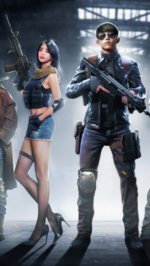 PUBG characters with guns