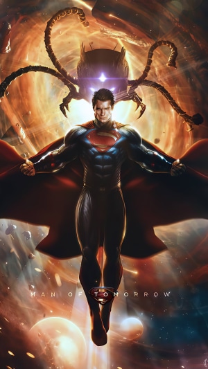 Superman from Man of Tomorrow artwork 4K