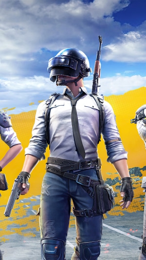 PUBG Character with Rifle and Pistol