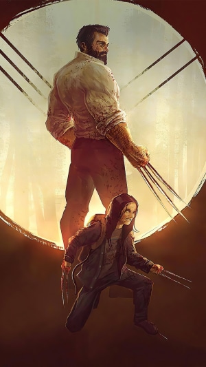 Wolverine and X-23 artwork 4K