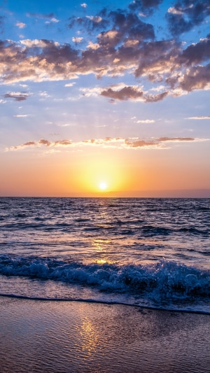 Sunset Over Ocean Beach in