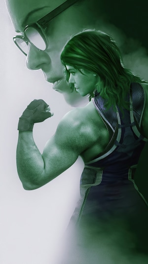She-Hulk from Marvel Artwork 4K