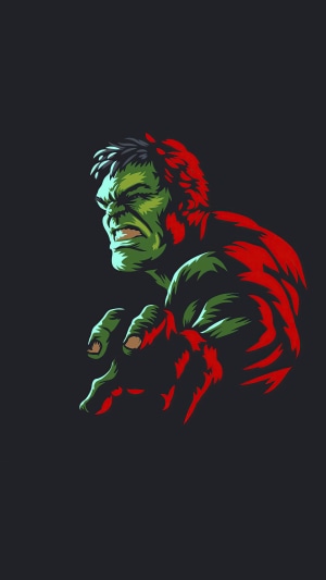 Hulk Digital Art Minimalist Superhero Illustration