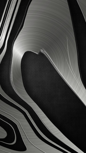 Abstract metallic waves on black background 4K