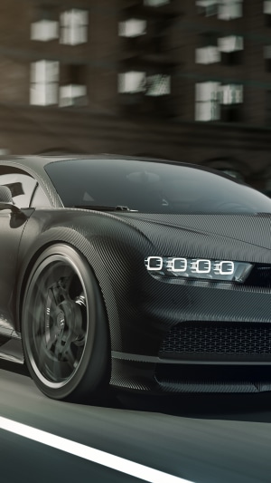 Bugatti Chiron Pur Sport driving on city street