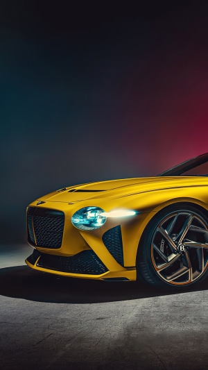 Yellow Bentley Continental GT Speed 4K