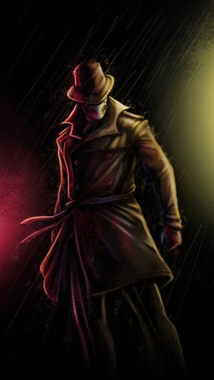 Rorschach from Watchmen artwork