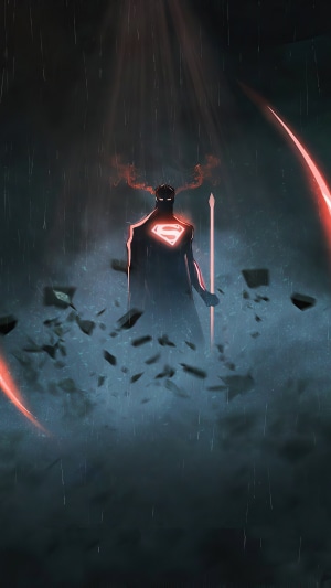 Superman from DC Comics minimalist artwork 4K