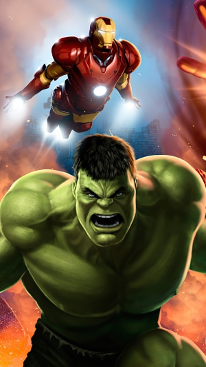 Iron Man and Hulk from Avengers 4K