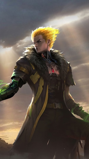 Man with blonde hair from Garena Free Fire