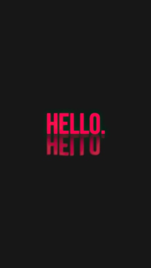 HELLO. typography 4K