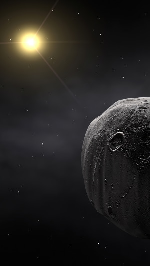 Planet and Sun in Digital Universe 4K