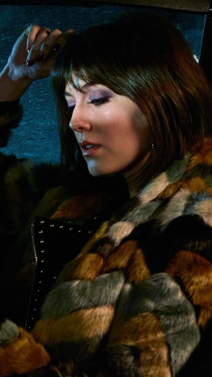 Woman in fur coat