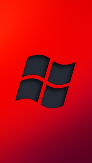 Windows 10 logo on red background