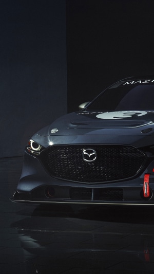 Mazda 3 TCR race car front view