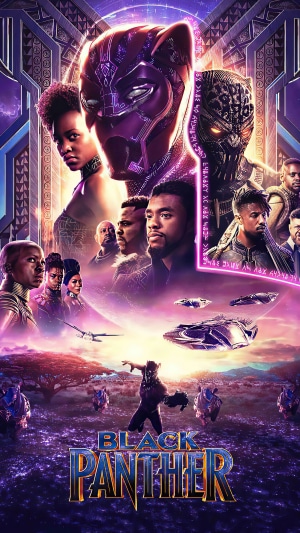 Black Panther movie poster with characters