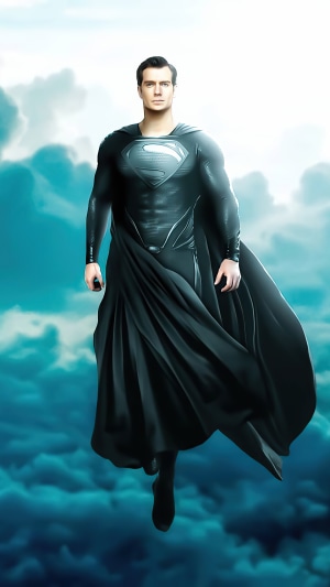 Superman from DC Comics in black suit