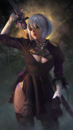 2B from Nier: Automata artwork
