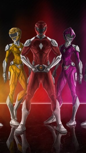 Power Rangers Red Yellow and Pink Heroes