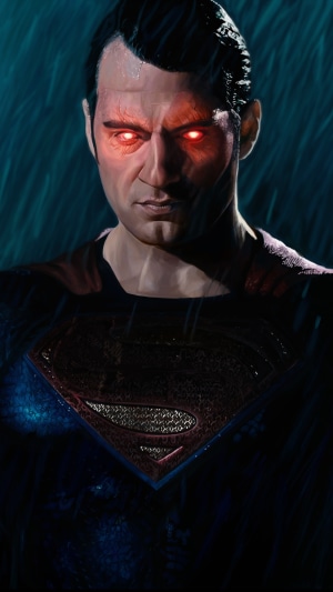 Superman with heat vision artwork