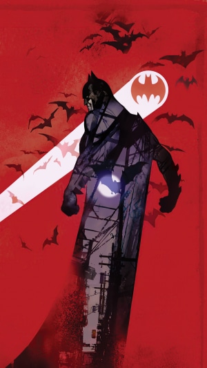 Batman with Bats and Bat-Signal