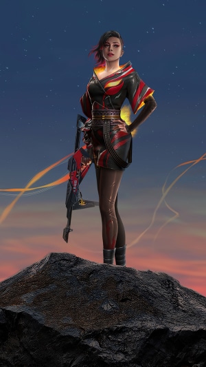 Woman with gun from Garena Free Fire 4K