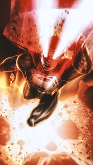 Superman using heat vision 4K