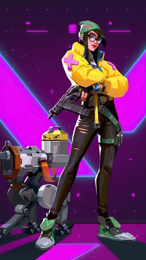 Killjoy from Valorant with a turret