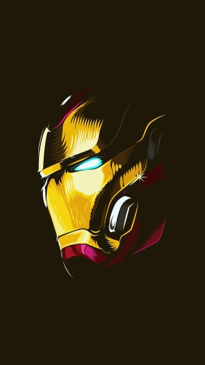 Iron Man mask artwork 4K