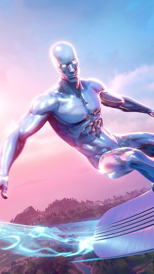 Silver Surfer from Fortnite 4K