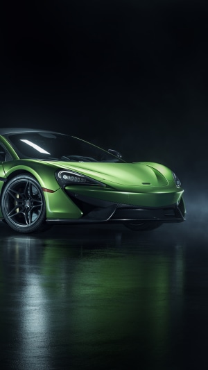 Green McLaren 620R sports car